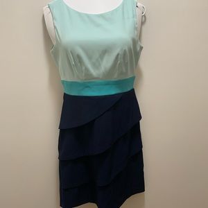 Dressbarn Women’s Blue and Teal Dress Size 8